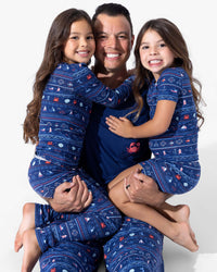 Sail Away Fair Isle Bamboo Kids Pajama Short Set