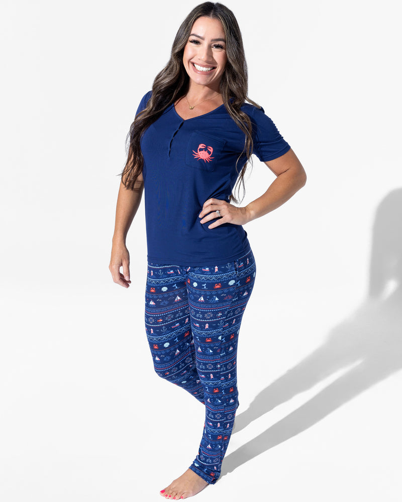Sail Away Fair Isle Bamboo Women's Pajama Set