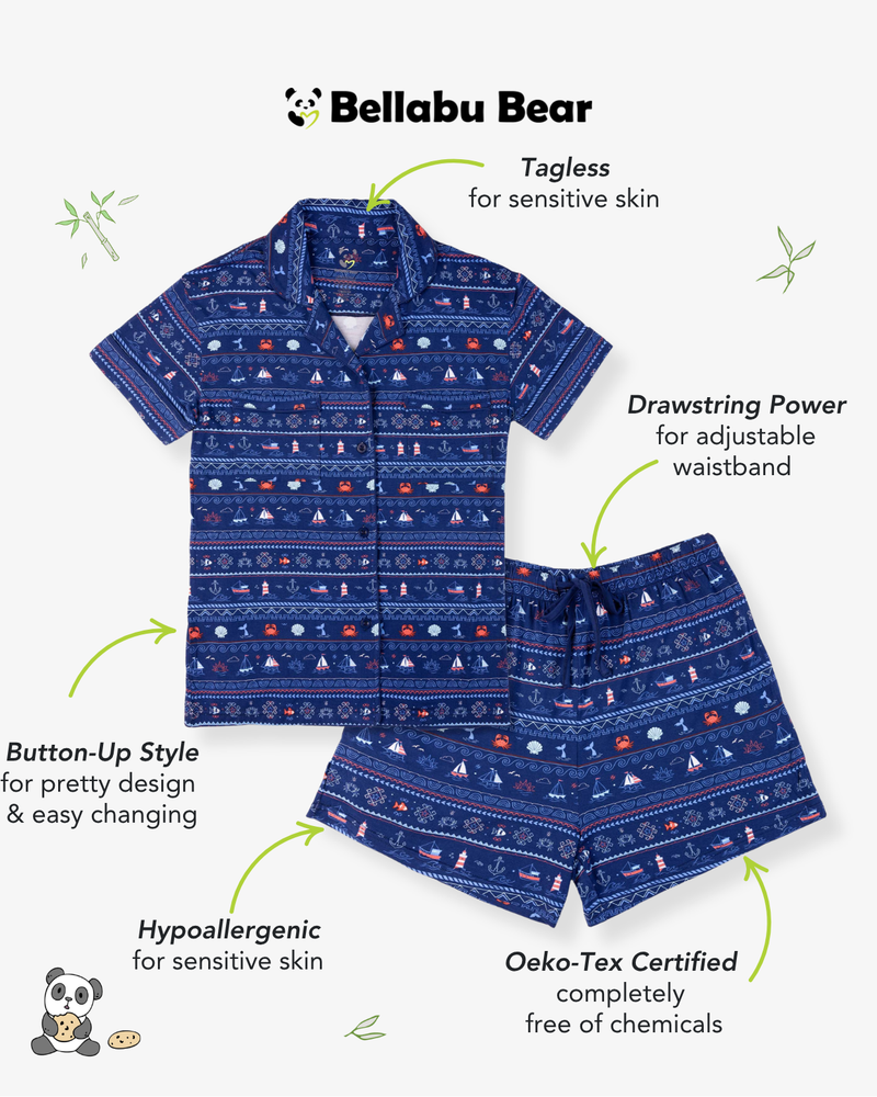 Sail Away Fair Isle Bamboo Women's Pajama Shorts Set