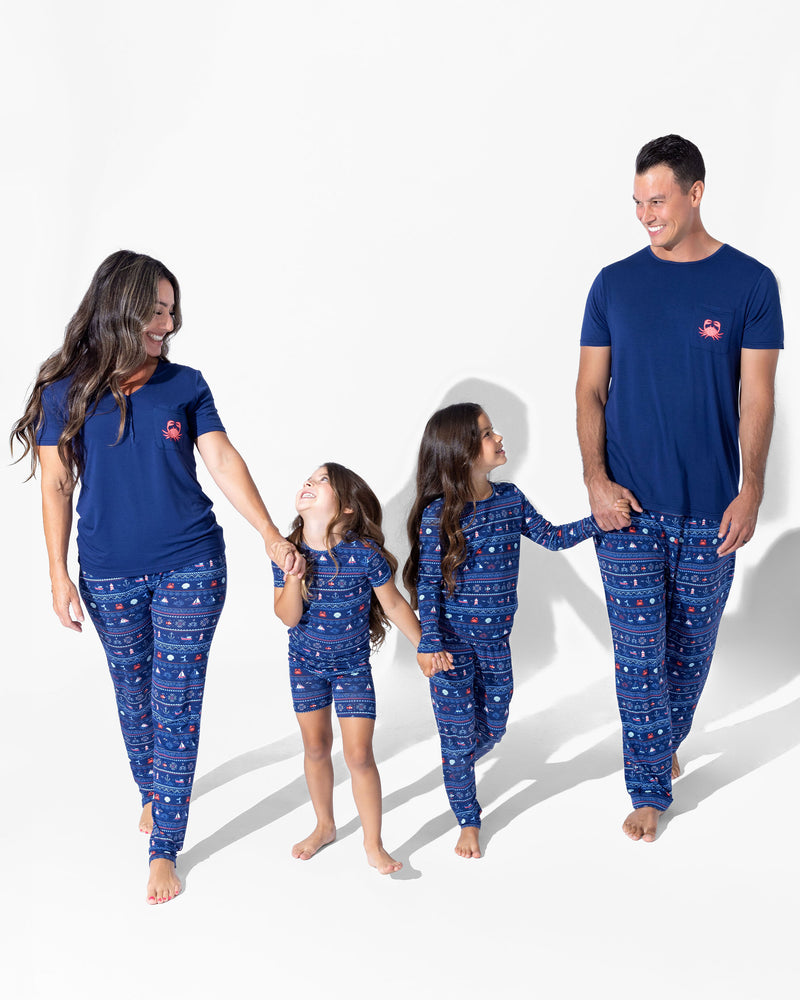 Sail Away Fair Isle Bamboo Kids Pajamas