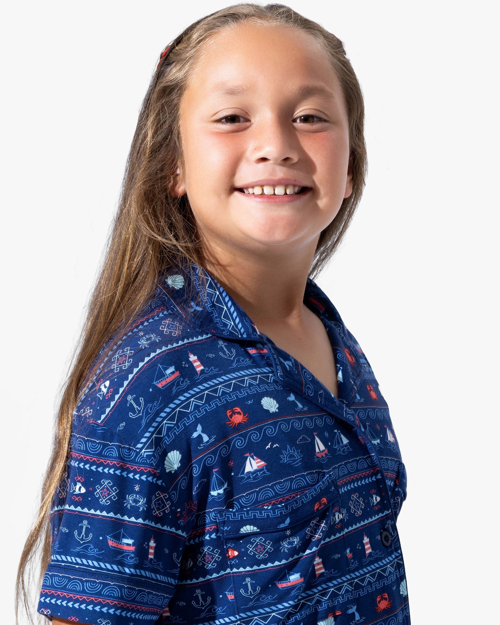 Sail Away Fair Isle Bamboo Women's Pajama Shorts Set