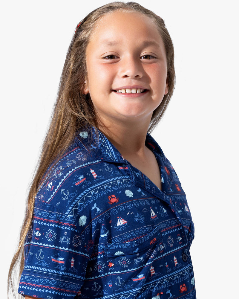 Sail Away Fair Isle Bamboo Women's Pajama Shorts Set