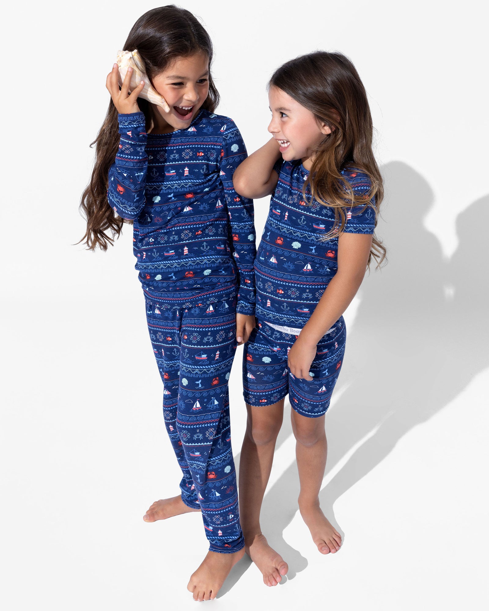 Sail Away Fair Isle Bamboo Kids Pajama Short Set