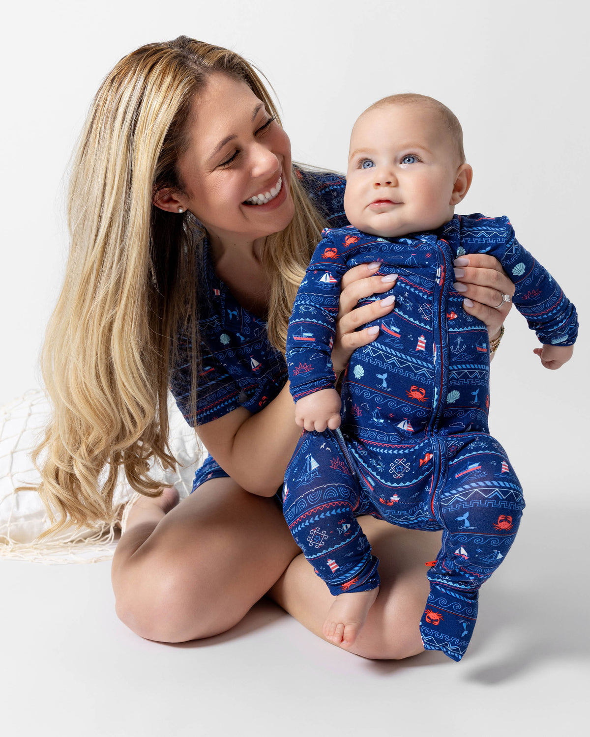 Sail Away Fair Isle Bamboo Women's Pajama Shorts Set