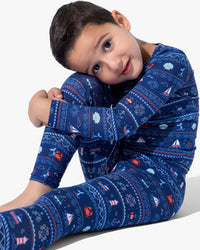 Sail Away Fair Isle Bamboo Kids Pajamas