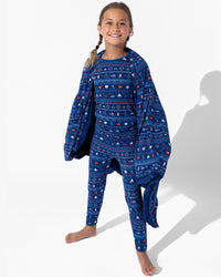 Sail Away Fair Isle Bamboo Kids Pajamas