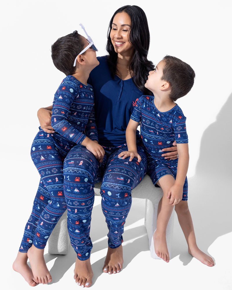 Sail Away Fair Isle Bamboo Women's Pajama Set