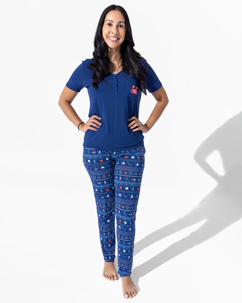 Sail Away Fair Isle Bamboo Women's Pajama Set
