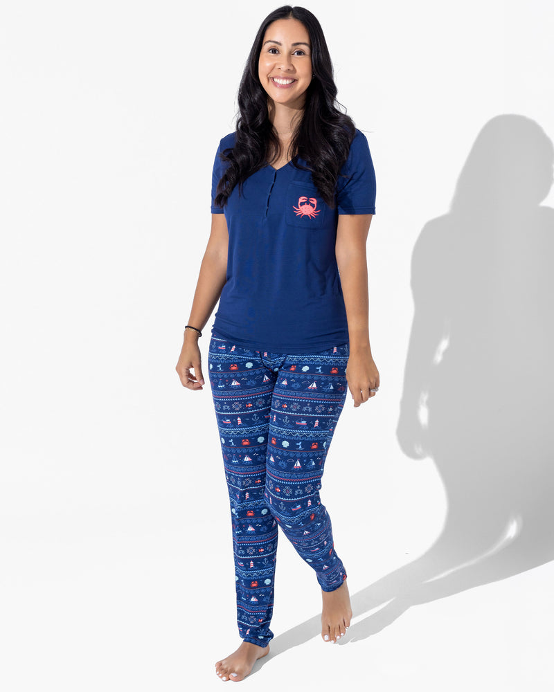Sail Away Fair Isle Bamboo Women's Pajama Set