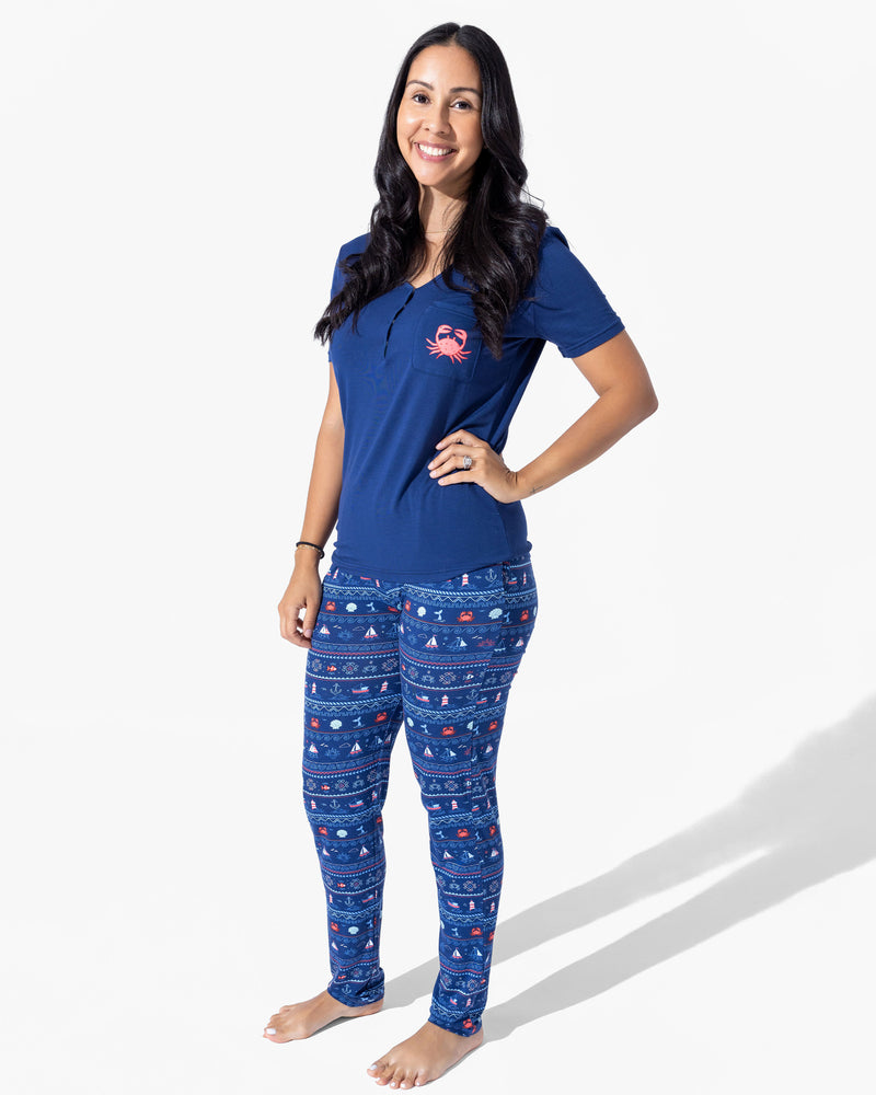 Sail Away Fair Isle Bamboo Women's Pajama Set