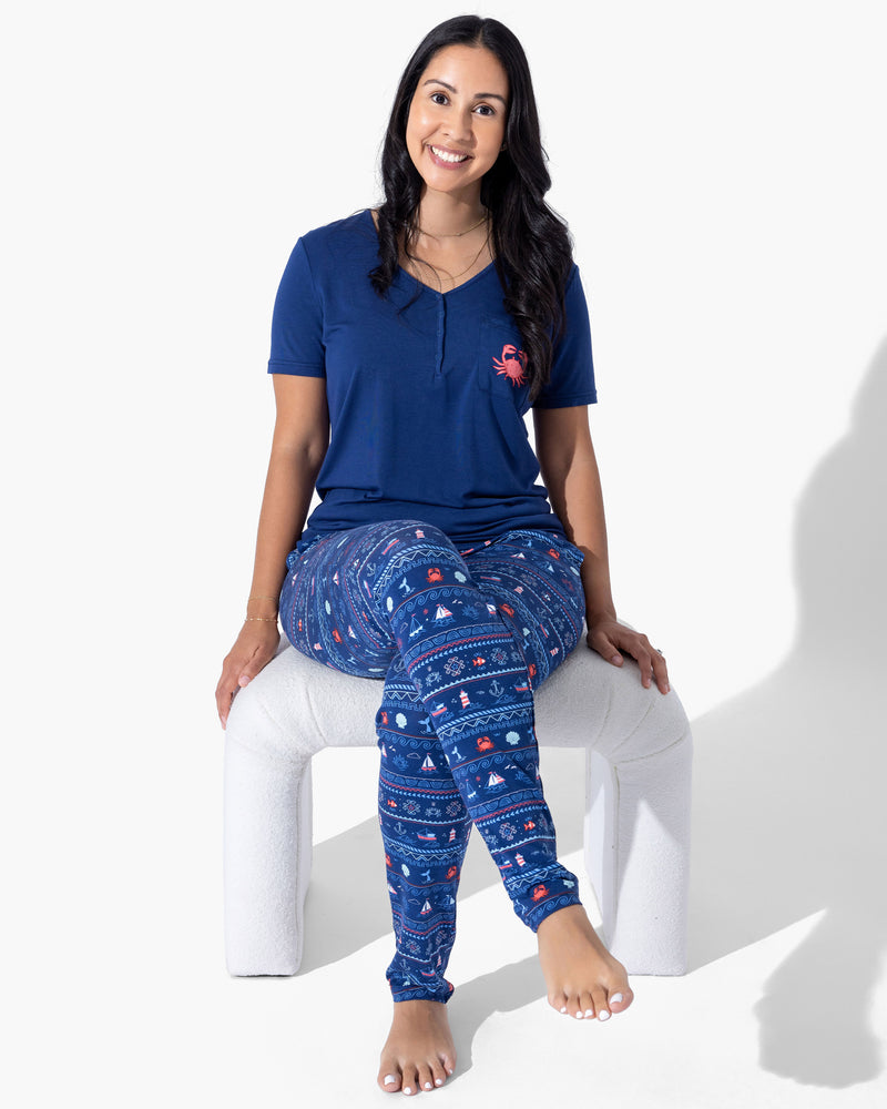 Sail Away Fair Isle Bamboo Women's Pajama Set