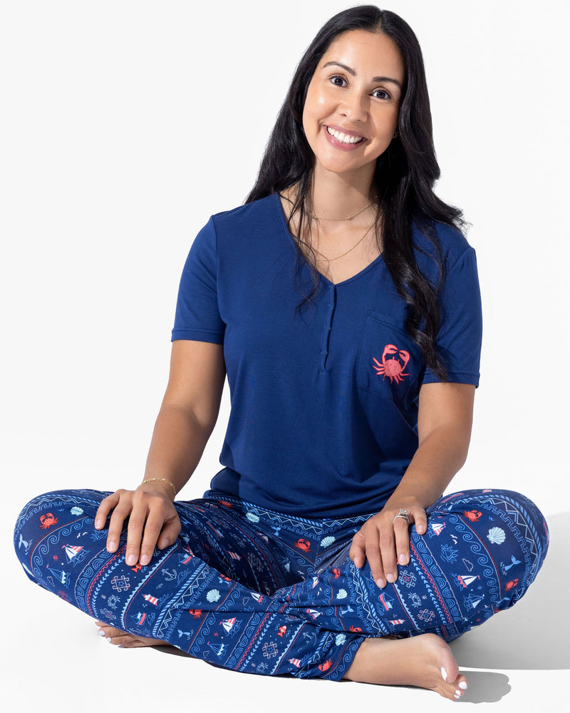 Sail Away Fair Isle Bamboo Women's Pajama Set