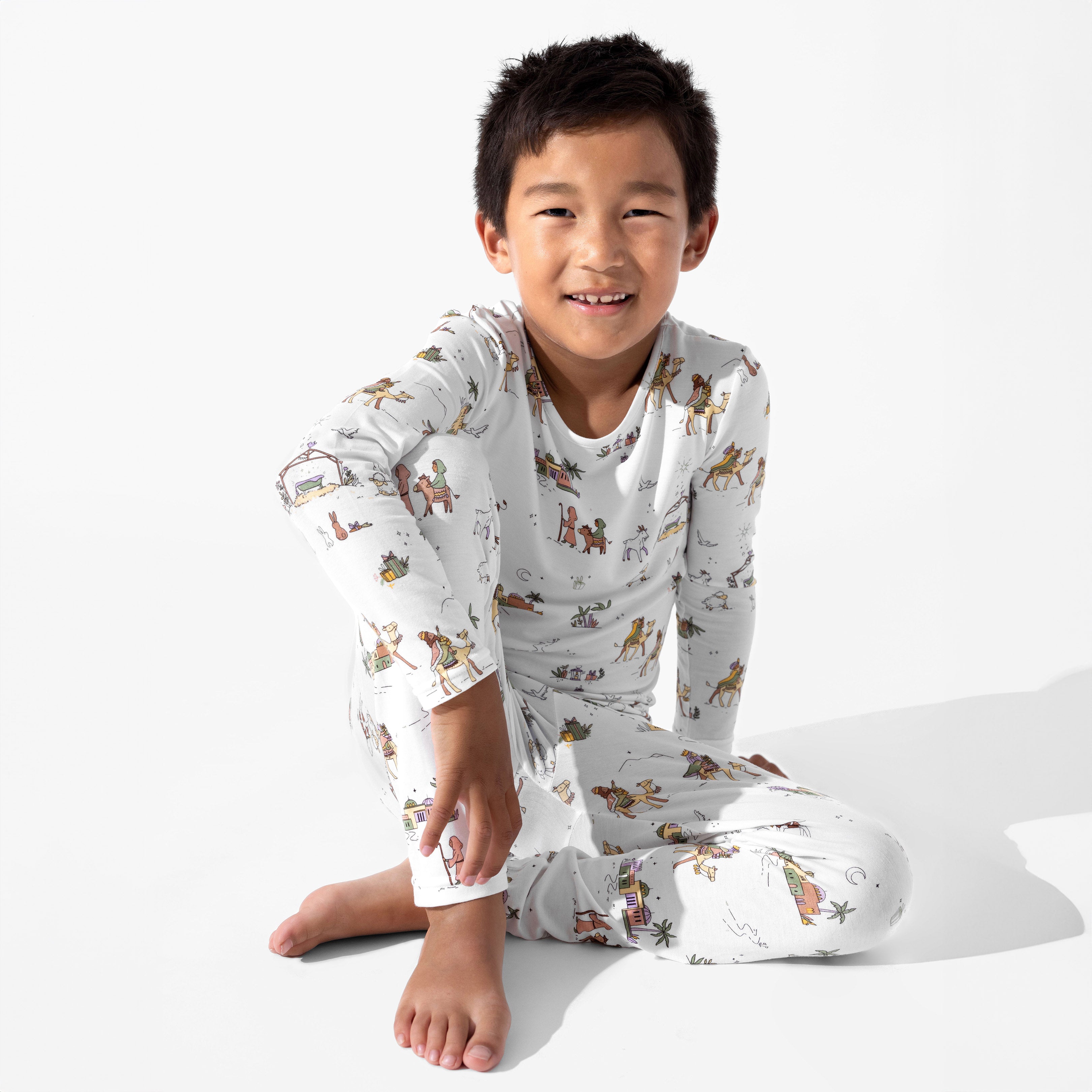 Yuletide Bamboo Kids Pajamas – Cozy Holiday Sleepwear for Kids
