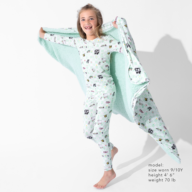 Minecraft Sleep Repeat Bamboo Kids Pajamas