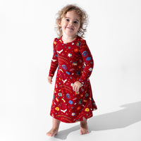 Hogwarts Express Bamboo Girls' Long Sleeve Dress