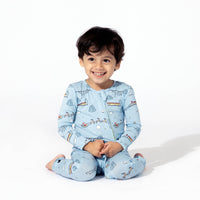 Winter Train Bamboo Convertible Footie