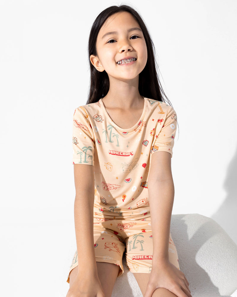 Minecraft: Summer Vibes Kids Pajama Short Set