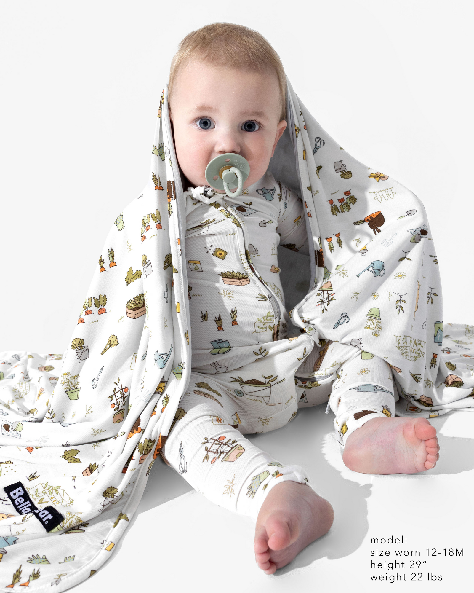 Bunny Garden Bamboo Convertible Footie