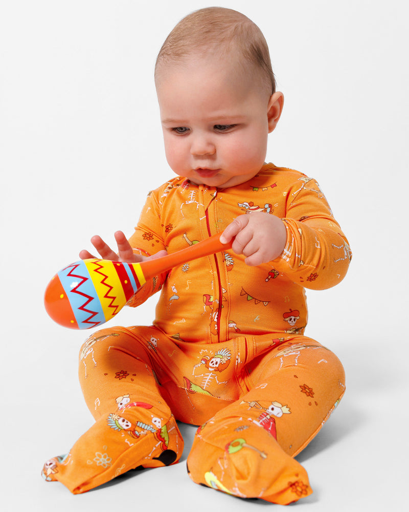 Skeletons Bamboo Convertible Footie