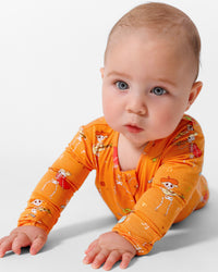 Skeletons Bamboo Convertible Footie