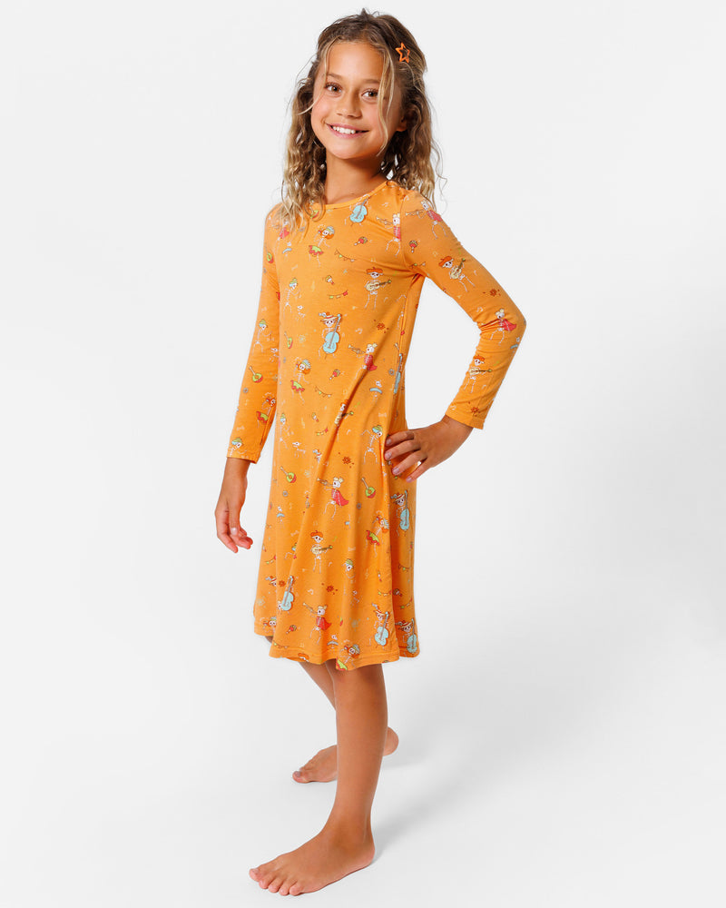 Skeletons Bamboo Girls' Dress