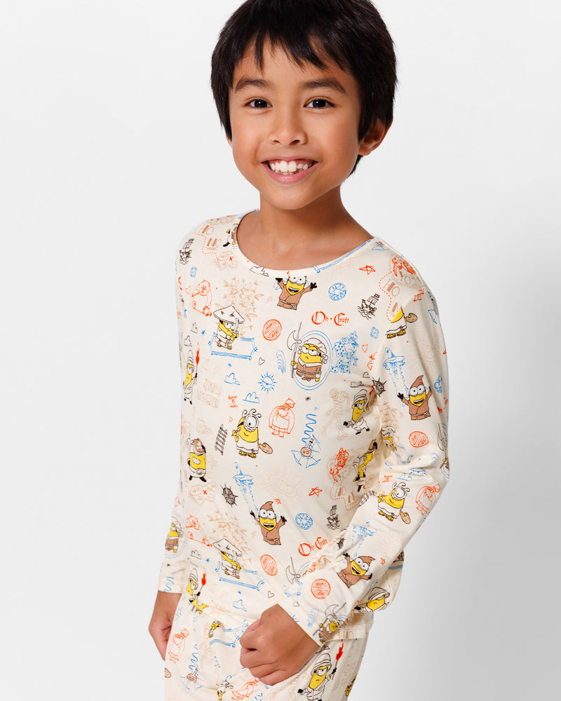 Minions: Sketch Through Time Bamboo Kids Pajamas