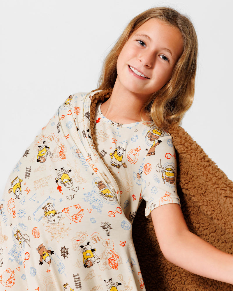 Minions: Sketch Through Time Bamboo Sherpa Blanket