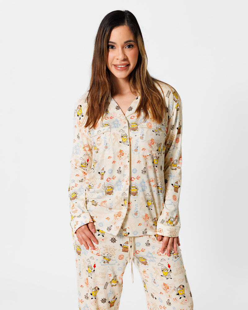Minions: Sketch Through Time Bamboo Women's Pajama Set