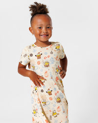 Minions: Sketch Through Time Bamboo Girls' Short Sleeve Dress