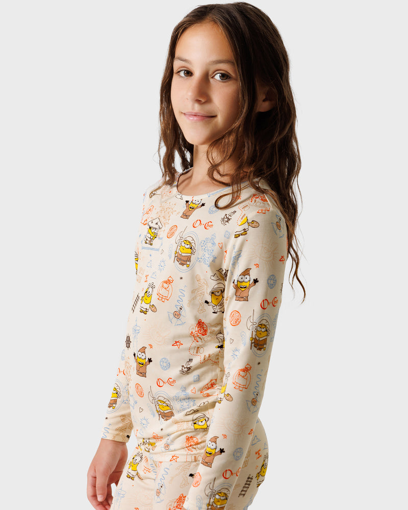 Minions: Sketch Through Time Bamboo Kids Pajamas