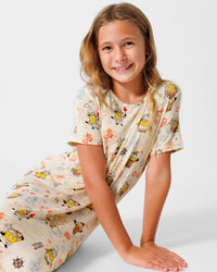 Minions: Sketch Through Time Bamboo Girls' Short Sleeve Dress