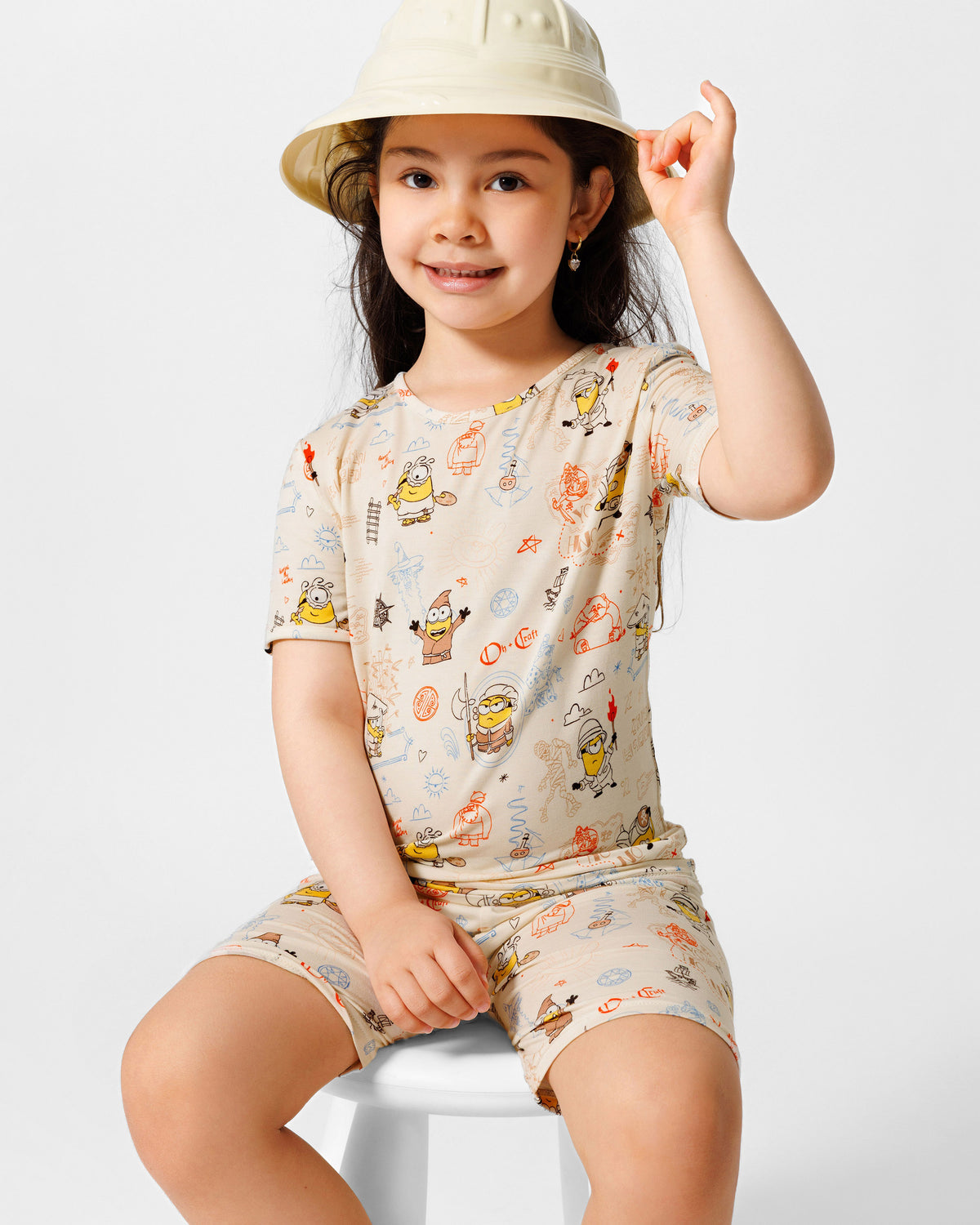 Minions: Sketch Through Time Bamboo Kids Pajama Short Set