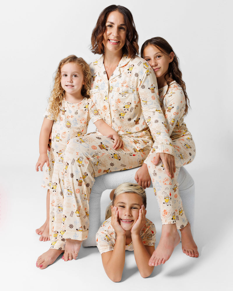 Minions: Sketch Through Time Bamboo Kids Pajama Short Set
