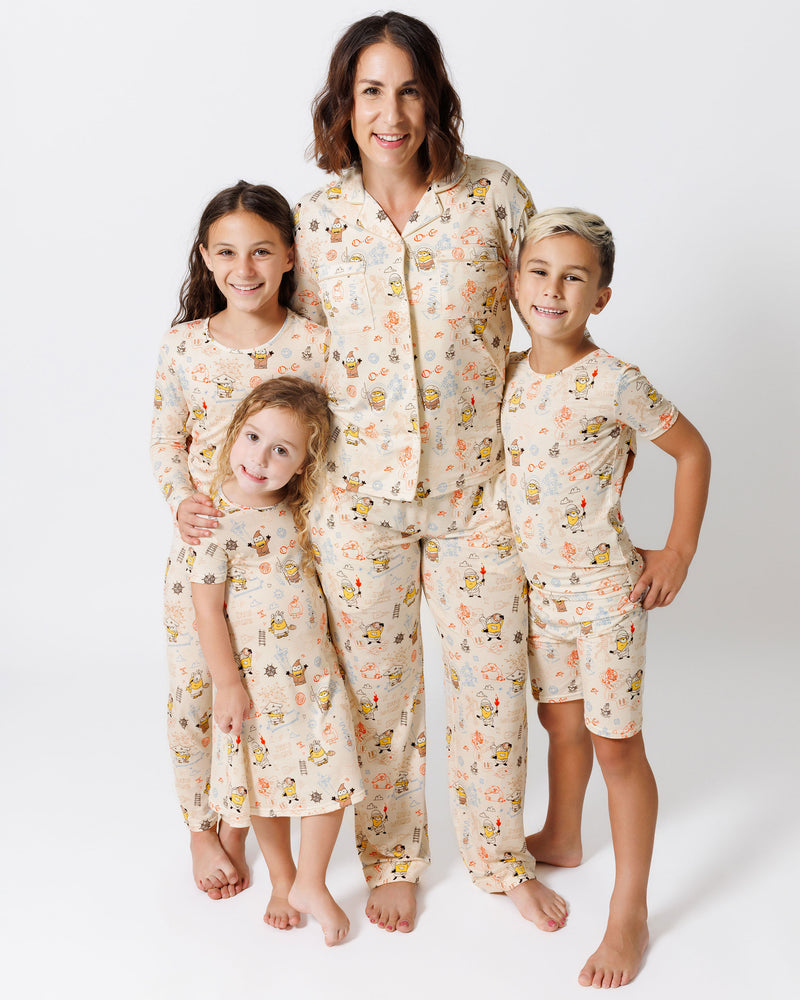 Minions: Sketch Through Time Bamboo Kids Pajama Short Set