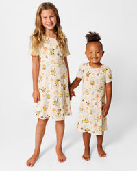 Minions: Sketch Through Time Bamboo Girls' Short Sleeve Dress