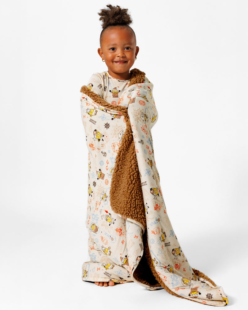 Minions: Sketch Through Time Bamboo Sherpa Blanket