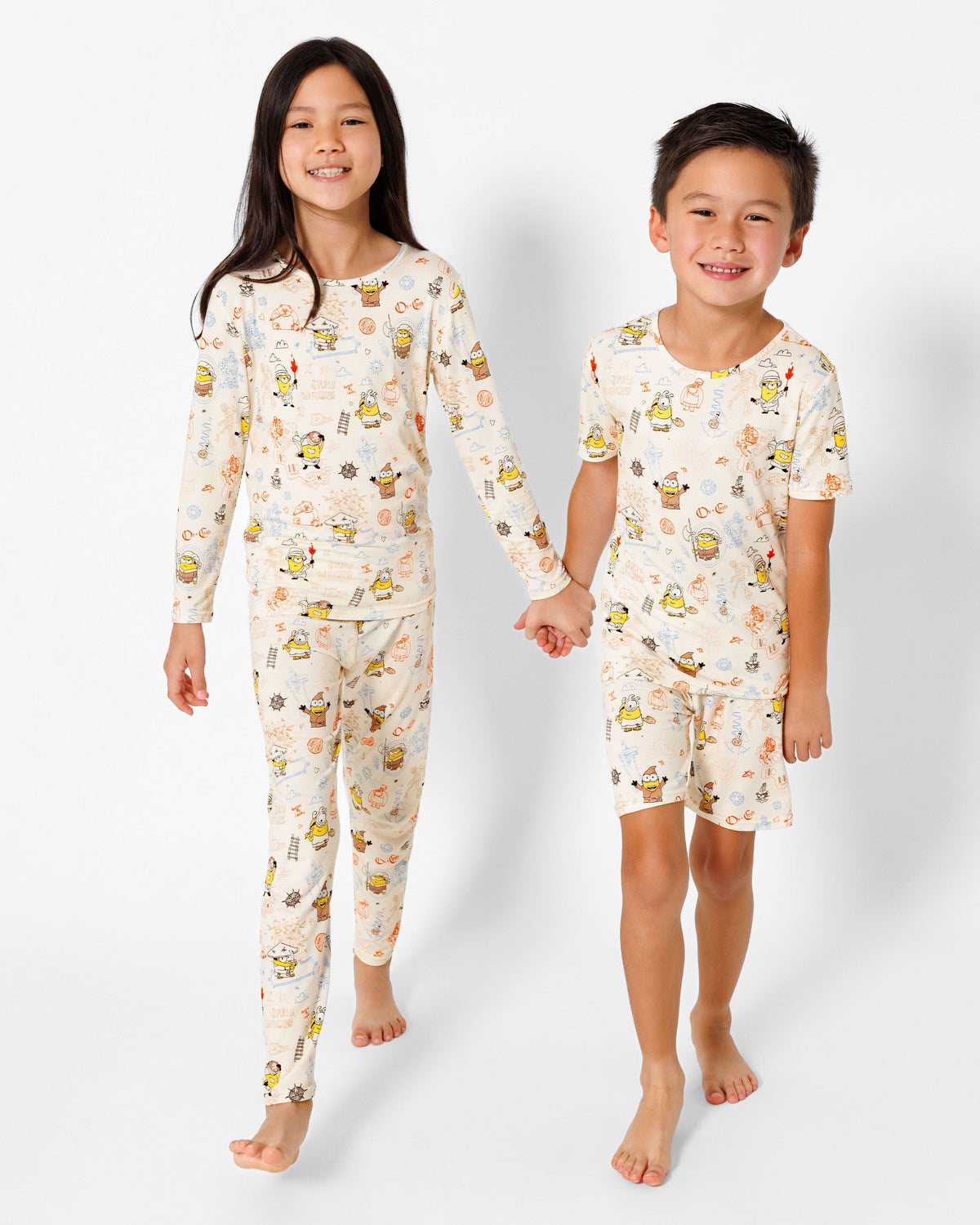 Minions: Sketch Through Time Bamboo Kids Pajama Short Set