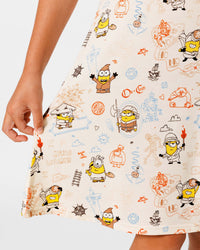 Minions: Sketch Through Time Bamboo Girls' Short Sleeve Dress
