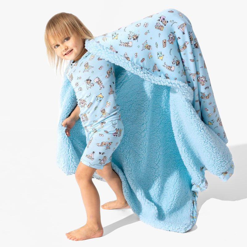 Sloth Pajama Party Bamboo Sherpa Blanket