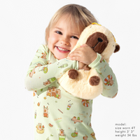 Capybara Boba Bamboo Kids Pajamas