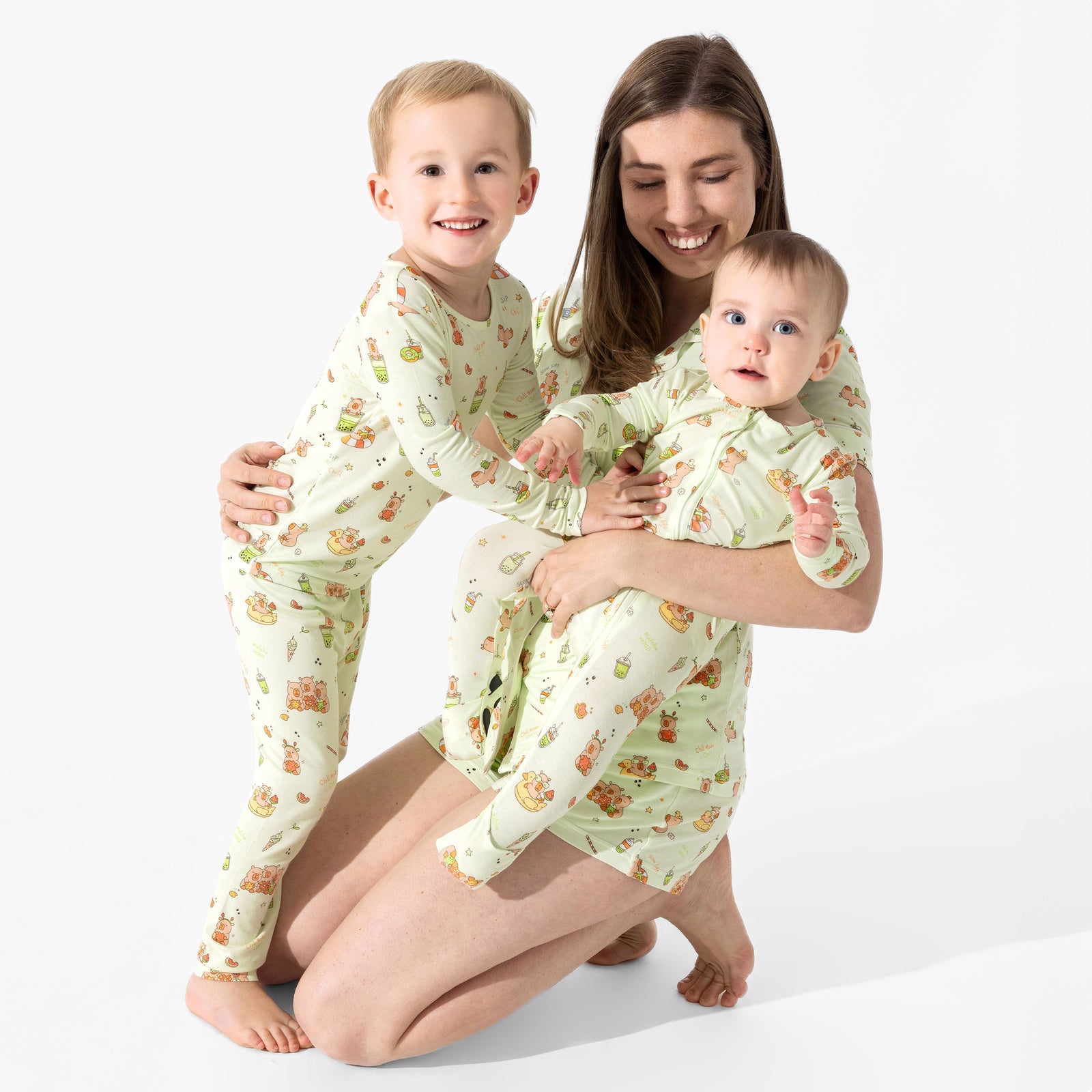 Capybara Boba Bamboo Women's Pajama Short Set