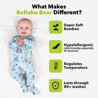 Sloth Pajama Party Bamboo Convertible Footie