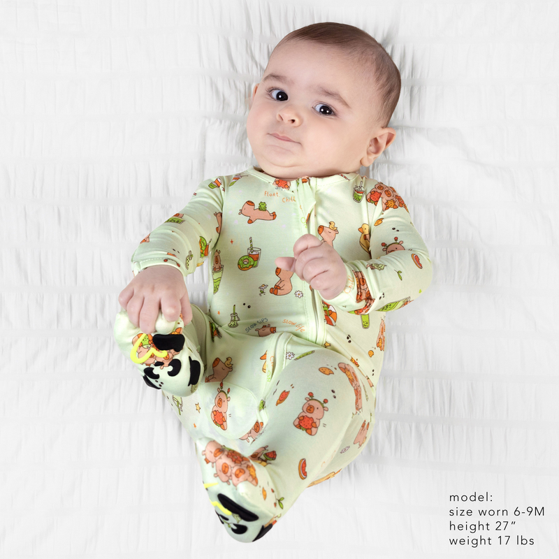 Capybara Boba Bamboo Convertible Footie