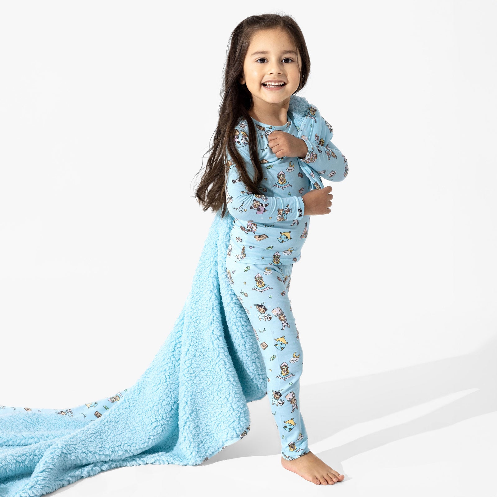 Sloth Pajama Party Bamboo Sherpa Blanket