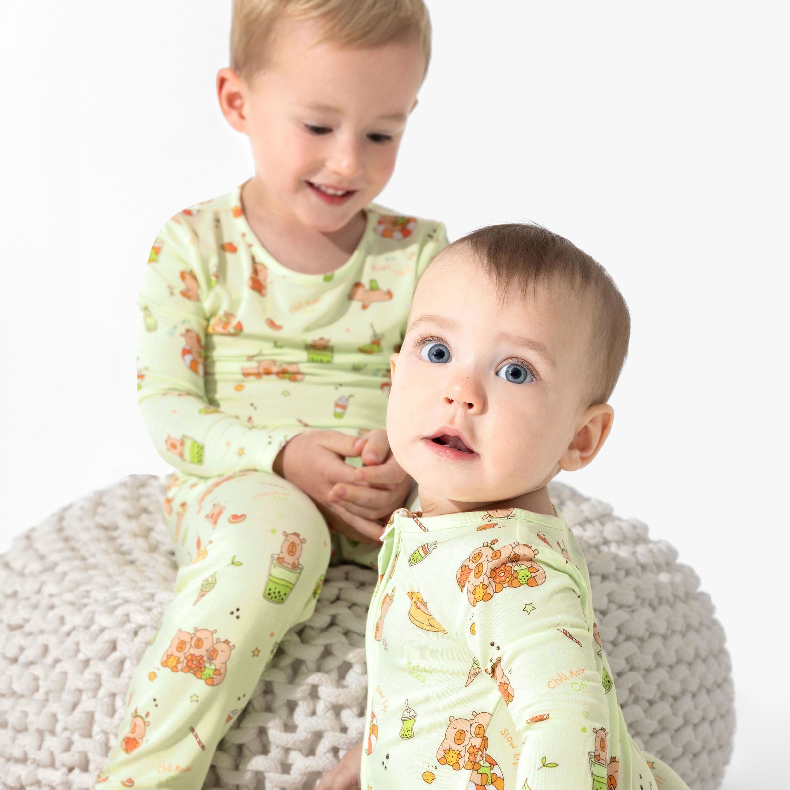 Capybara Boba Bamboo Convertible Footie