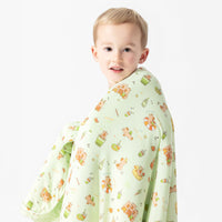 Capybara Boba Bamboo Sherpa Blanket