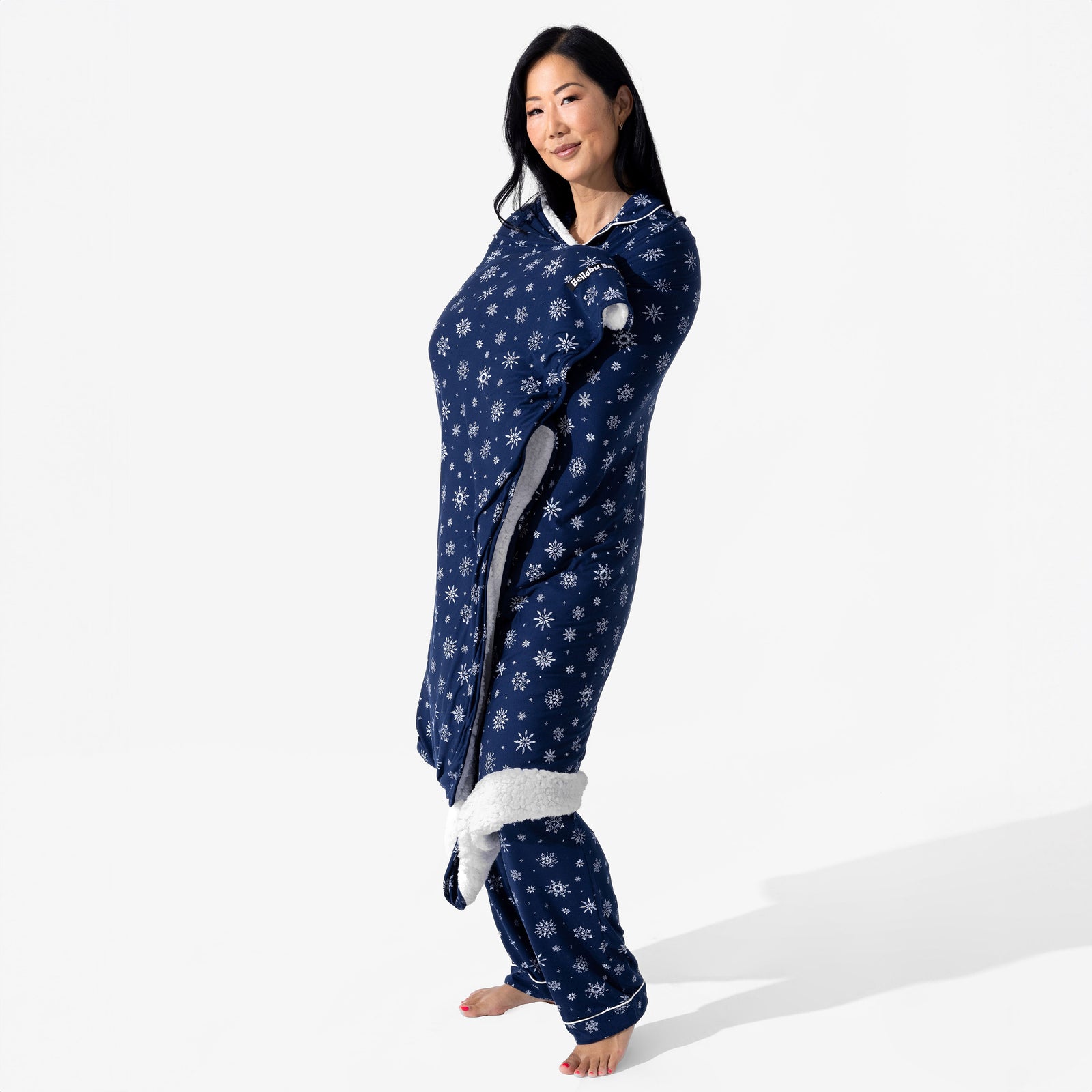 Snowflake Bamboo Sherpa Blanket