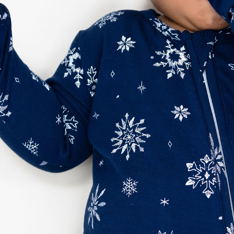 Snowflake Bamboo Convertible Footie