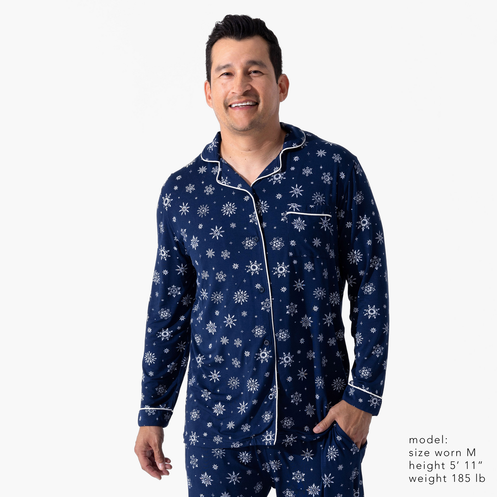 Snowflake Bamboo Men's Pajama Set