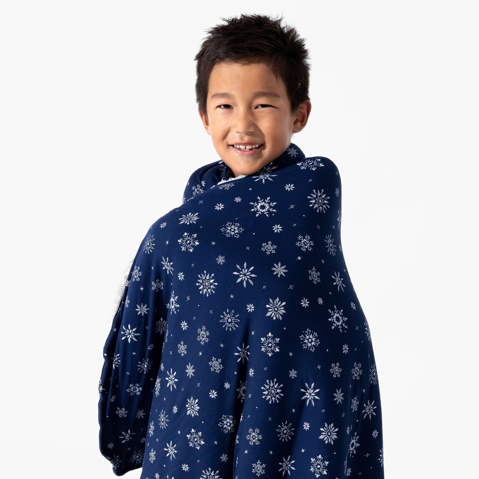 Snowflake Bamboo Sherpa Blanket